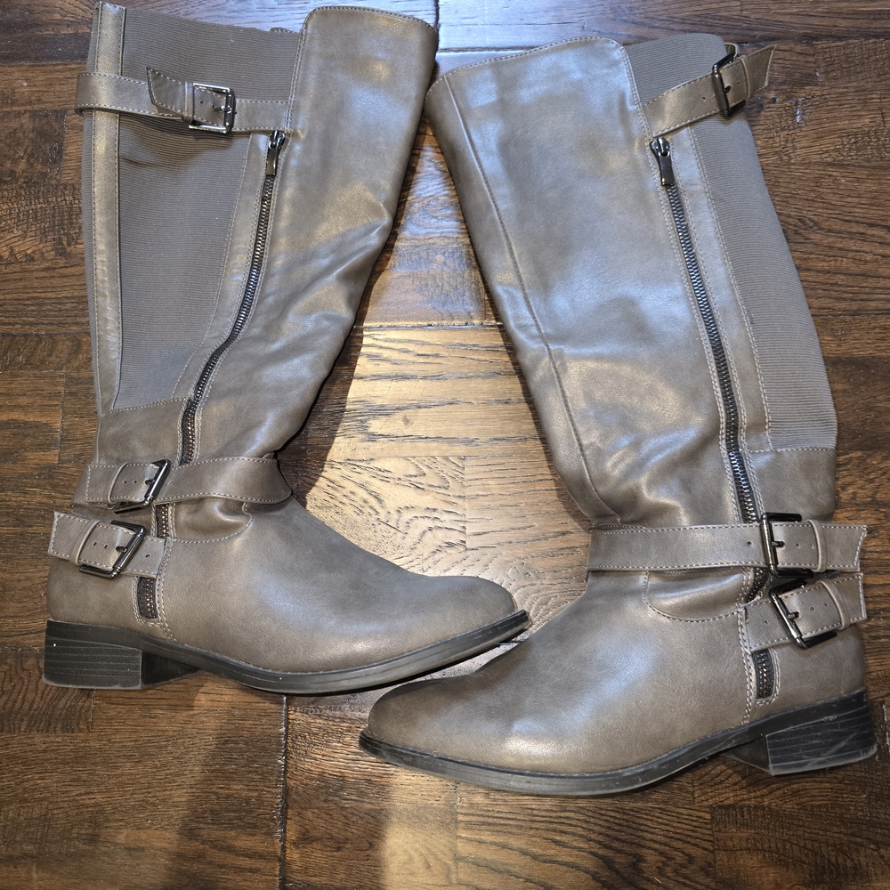 Torrid Wide Calf Knee-High Boots - Gray